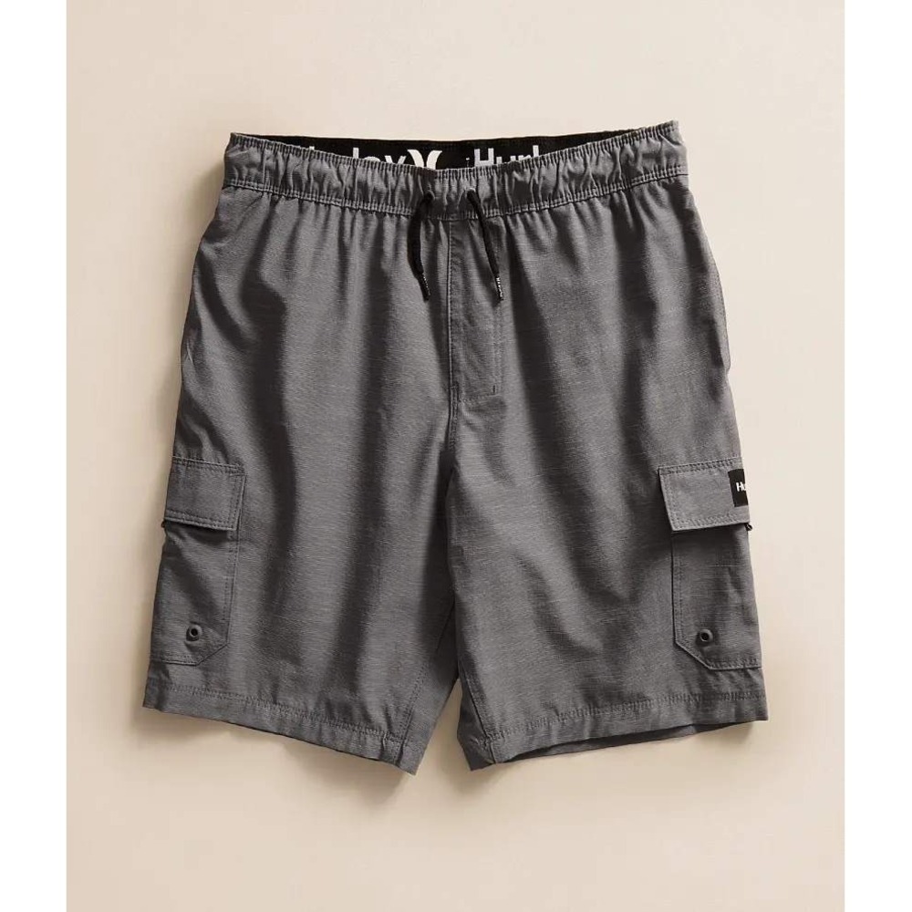 Hurley Boy Avalon Hybrid Cargo Walkshorts Cool Grey Size M 10-12Y NEW Stitch Fix